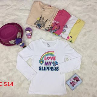 Áo cotton dài tay trẻ em Bieya Đài Loan từ 5-14 tuổi