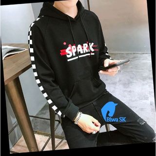 Áo hoodie in chu SPARK