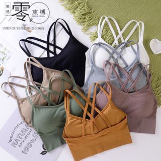 Áo tập 3 lỗ bra chéo dây 646