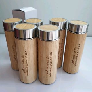 bình giữ nhiệt vỏ tre