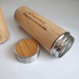 bình giữ nhiệt vỏ tre