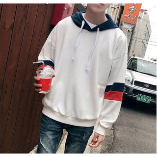 Áo hoodie tay phối màu