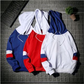 Áo hoodie tay phối màu