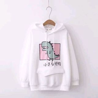 Áo hoodie khủng long màu xanh