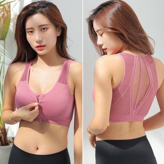 Áo tập 3 lỗ lazer dây kéo