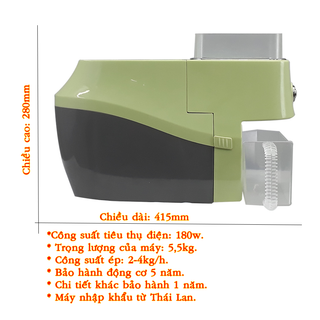 Máy ép dầu dinh doanh cao cấp từ Thái Lan NNF 808A phiên bản màu xanh lá