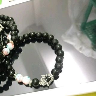 chuỗi đeo tay phong thủy hạt đá 8li mix mặt