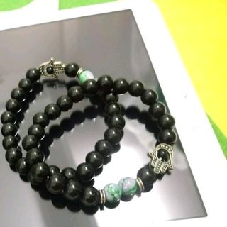 chuỗi đeo tay phong thủy hạt đá 8li mix mặt