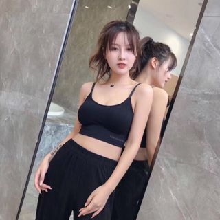 Áo tập 3 lỗ bra 2 dây chữ