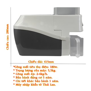 Máy ép dầu dinh doanh cao cấp từ Thái Lan NNF 808A phiên bản màu trắng