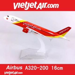 Máy bay mô hình kim loại Việt Jet Airline - 16cm Màu Đỏ giá sỉ