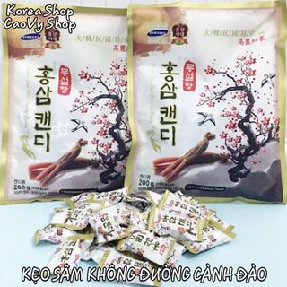 Kẹo sâm không đường CÀNH ĐÀO Korea 200gr