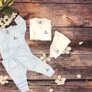 bộ cho bé sơ sinh vải sồi siêu mềm mại