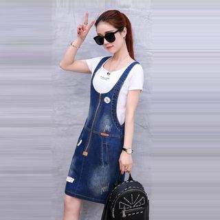 Đầm Yếm Dây Kéo Phối Logo Chữ S