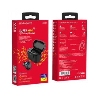 Tai nghe Bluetooth BC29 Borofone Lambent mini hèm hộp sạc