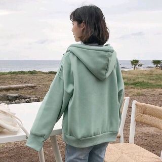 HOODIE DÂY KÉO DÁNG RỘNG MÀU XANH NGỌC BIGSIZE  M L XL XXL