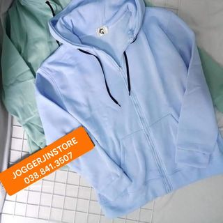 HOODIE DÂY KÉO DÁNG RỘNG MÀU XANH NGỌC BIGSIZE  M L XL XXL