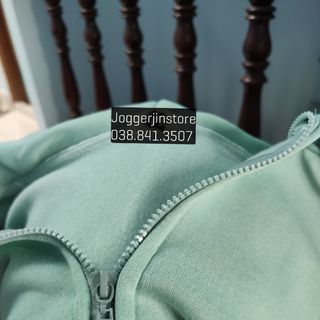 HOODIE DÂY KÉO DÁNG RỘNG MÀU XANH NGỌC BIGSIZE  M L XL XXL