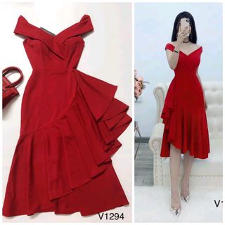 đầm thiết kế đuôi cá xòe
