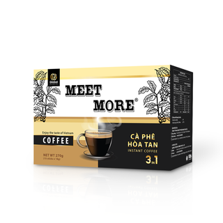 Cà phê sữa hòa tan Meet More 330g Hộp 15 Gói