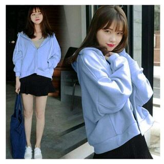 ÁO KHOÁC HOOODIE DÂY KÉO NAM NỮ BIGSIZE GIÁ RẺ MÀU XANH LAM