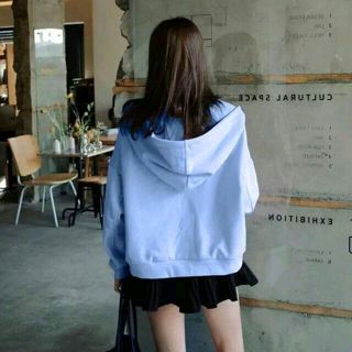 ÁO KHOÁC HOOODIE DÂY KÉO NAM NỮ BIGSIZE GIÁ RẺ MÀU XANH LAM