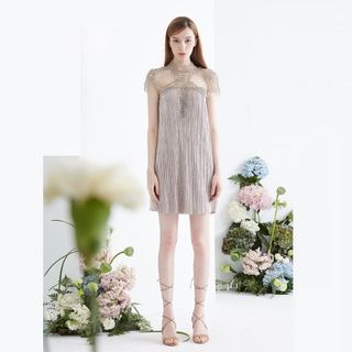 Đầm Kim Tuyến Rũ Dập Li Đính Cườm Lấp Lánh