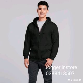 ÁO HOODIE ZIP UNISEX BLACK - HOODIE DÂY KÉO DÁNG RỘNG MÀU ĐEN BIGSIZE  M L XL XXL