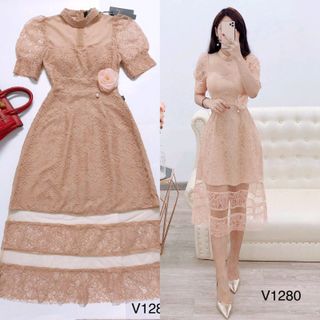 đầm ren thiết kế dáng xòe