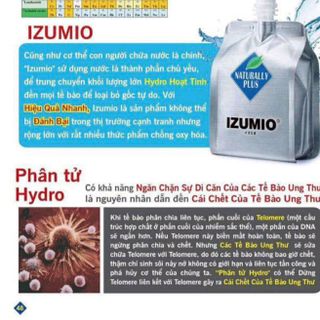 NƯỚC UỐNG hytro hóa IZUMIO nhật bản
