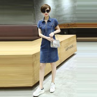 Đầm Jean Cổ Sơ Mi Cao Cấp
