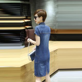 Đầm Jean Cổ Sơ Mi Cao Cấp