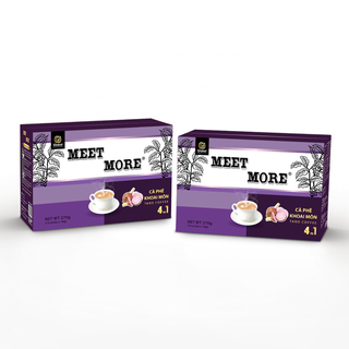 Cà phê khoai môn hòa tan Meet More 270g Hộp 15 Gói