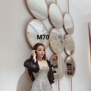 Đầm xám tay voan