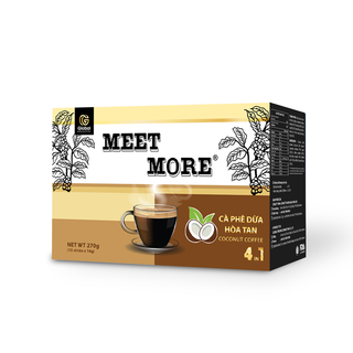 Cà phê dừa hòa tan Meet More 330g Hộp 15 Gói