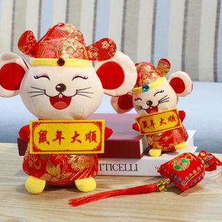 Chuột bông thần tài mang tài lộc 2020 30cm