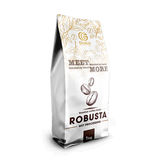 Cà phê Robusta chế biến ướt Meet More 1Kg