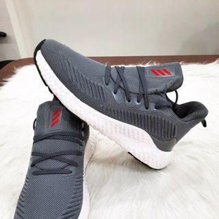 Giày thể thao nam kiểu sneaker màu xám vân gân nổi Mã 9037 X