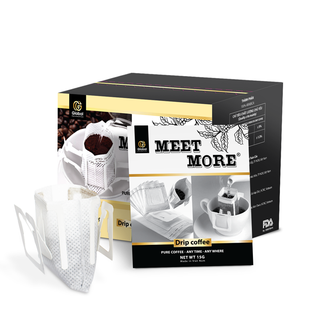 Cà phê Robusta Arabica phin giấy Meet More 150g Hộp 10 Gói