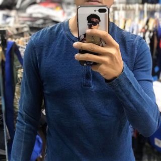Áo cổ trụ tay dài nam