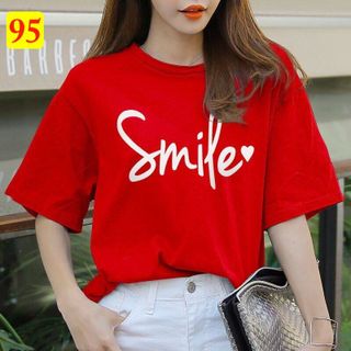 Áo thun nữ in chữ Smile giá sỉ