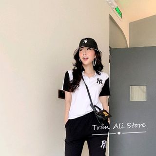 Set bộ Ny thêu cổ trụ năng động siêu Hot