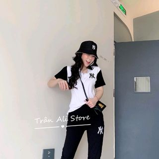 Set bộ Ny thêu cổ trụ năng động siêu Hot