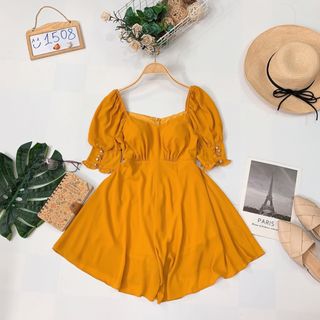 Jumpsuit cúp ngực form đầm
