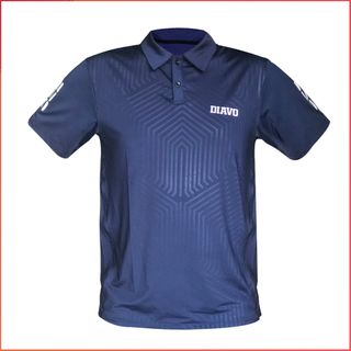 Áo thể thao DIAVO ngắn tay CỔ BẺ họa tiết LỤC GIÁC chất đẹp trẻ trung khỏe khoắn thời trang co giãn thoáng mát phù hợp với mọi lưa tuổi