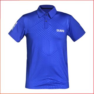 Áo thể thao DIAVO ngắn tay CỔ BẺ họa tiết LỤC GIÁC chất đẹp trẻ trung khỏe khoắn thời trang co giãn thoáng mát phù hợp với mọi lưa tuổi