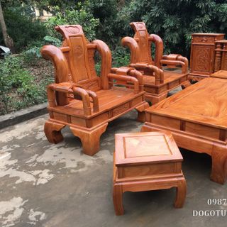 Ghế Tần Thủy Hoàng Tay 14 Gỗ Gõ Đỏ