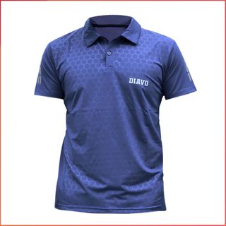 Áo thể thao DIAVO ngắn tay CỔ BẺ họa tiết TỔ ONG chất đẹp trẻ trung khỏe khoắn thời trang co giãn thoáng mát phù hợp với mọi lưa tuổi