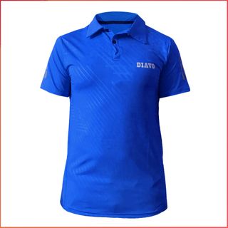 Áo thể thao DIAVO ngắn tay CỔ BẺ họa tiết SỌC CHÉO chất đẹp trẻ trung khỏe khoắn thời trang co giãn thoáng mát phù hợp với mọi lưa tuổi