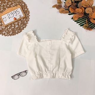 Áo nút Vai bo thun xinh lắm